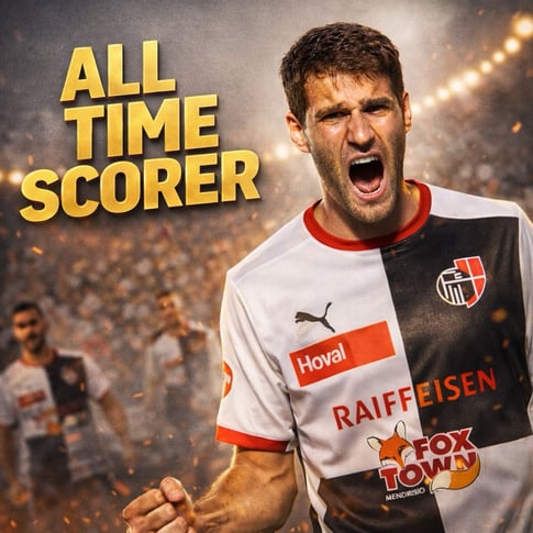 @ste.gibe nella storia del @fcmendrisio 🔥👏Con il gol segnato contro il Freienbach, l’attaccant